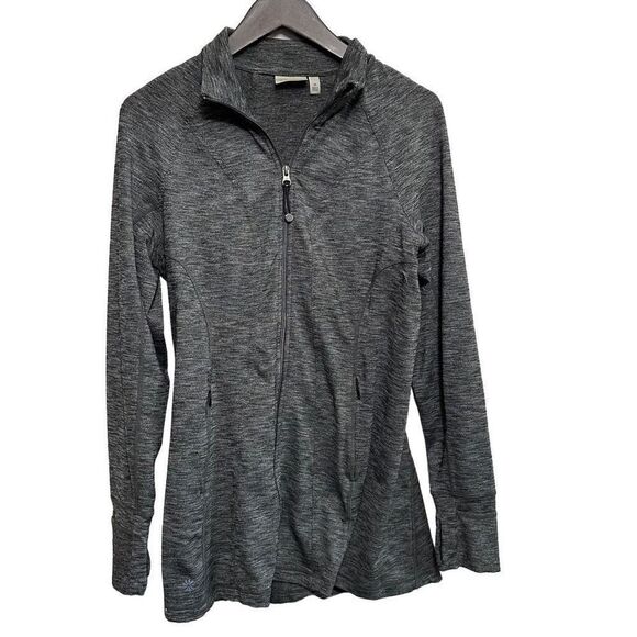 Athleta gray full zip sweatshirt size M - Picture 1 of 6